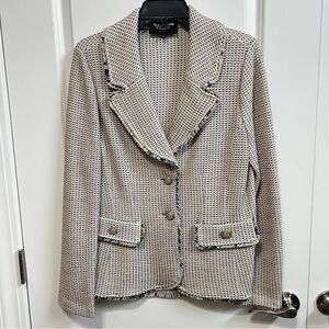 St. John Cream Textured Blazer